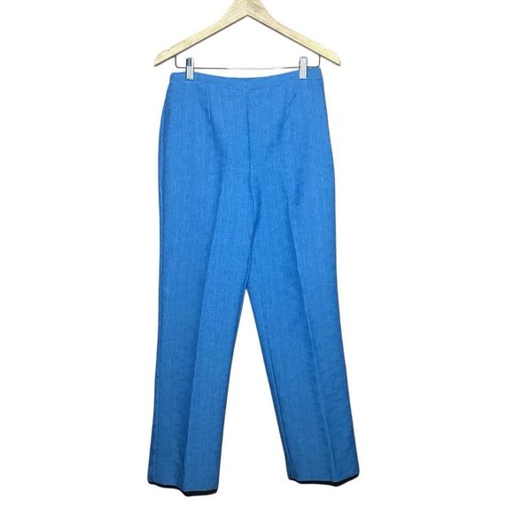 VTG Sag Harbor Blue 3/4 Sleeve Blazer Size 12P Pants Size 8P Suit Separates Form - Picture 7 of 14